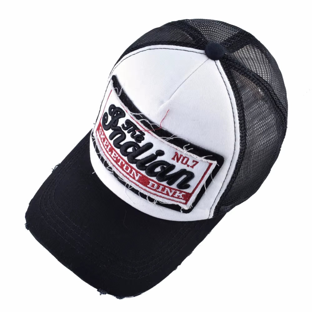 Fashion Letter Embroidery Baseball Cap for Men Women Summer Breathable Mesh Snapback Hat Unisex Hip Hop Trucker Bone Gorras