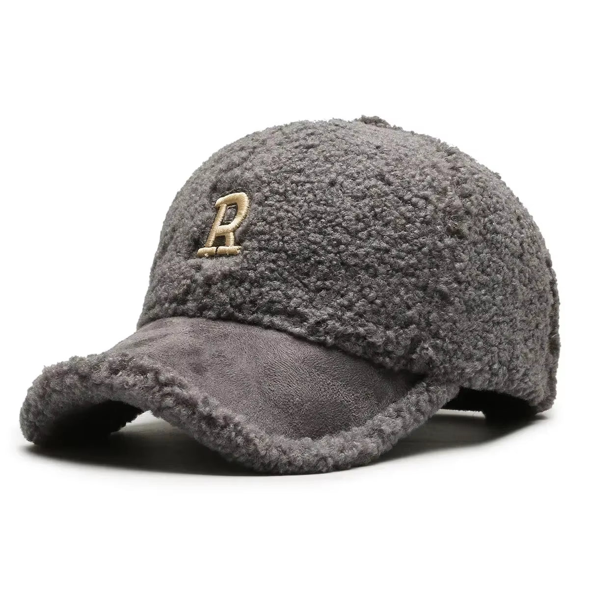 2023 Trendy Big Letter Embroidery Men Winter Hats White Brown Lambswool Baseball Cap for Women Warm Plush Trucker Hats Gorras