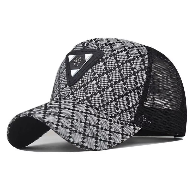Summer2021 Quick Drying Baseball Caps Men Women Plaid Letter Casual Mesh Sun Protection Breathable Adjustable Gorras Snapback