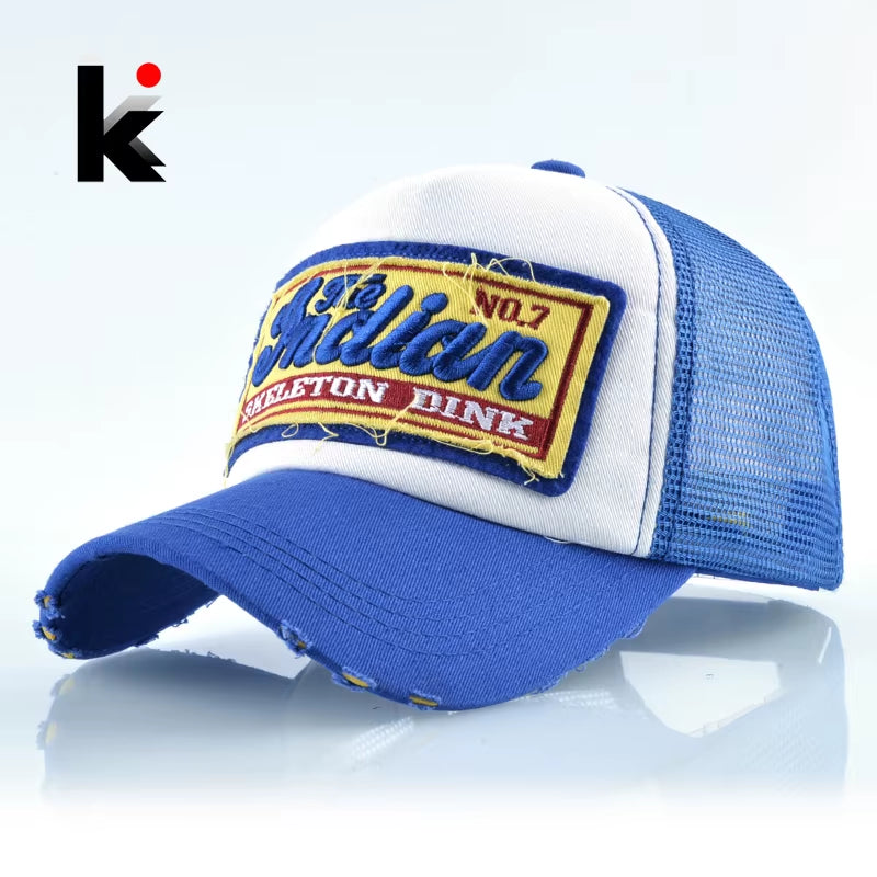 Fashion Letter Embroidery Baseball Cap for Men Women Summer Breathable Mesh Snapback Hat Unisex Hip Hop Trucker Bone Gorras